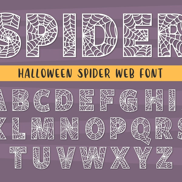 Spider Web Font Halloween Font Halloween Spider Font Scary Font Spooky Font Spider Letters Svg Spider Alphabet Svg Spider Font Cricut