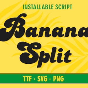 Banana Split Schriftart Bubbly Schriftart Retro Groovy Schriftart Bubbly Letters SVG Retro Schriftart Funky Schriftart 70er Schriftart 80er Schriftart Groovy Letters Bubbly Alphabet