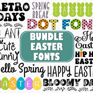 Font di Pasqua Carattere script di Pasqua Carattere uovo di Pasqua Carattere coniglietto pasquale Carattere pasquale Cricut Carattere pasquale Carattere primavera Svg Carattere script primavera