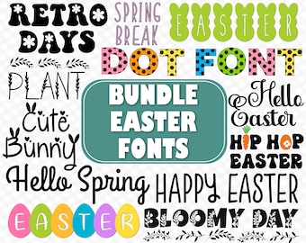 Ostern Schriften Ostern Script Schrift Osterei Schrift Osterhase Schrift Ostern Schrift Cricut Ostern Schrift SVG Frühling Schrift Frühling Script Schrift