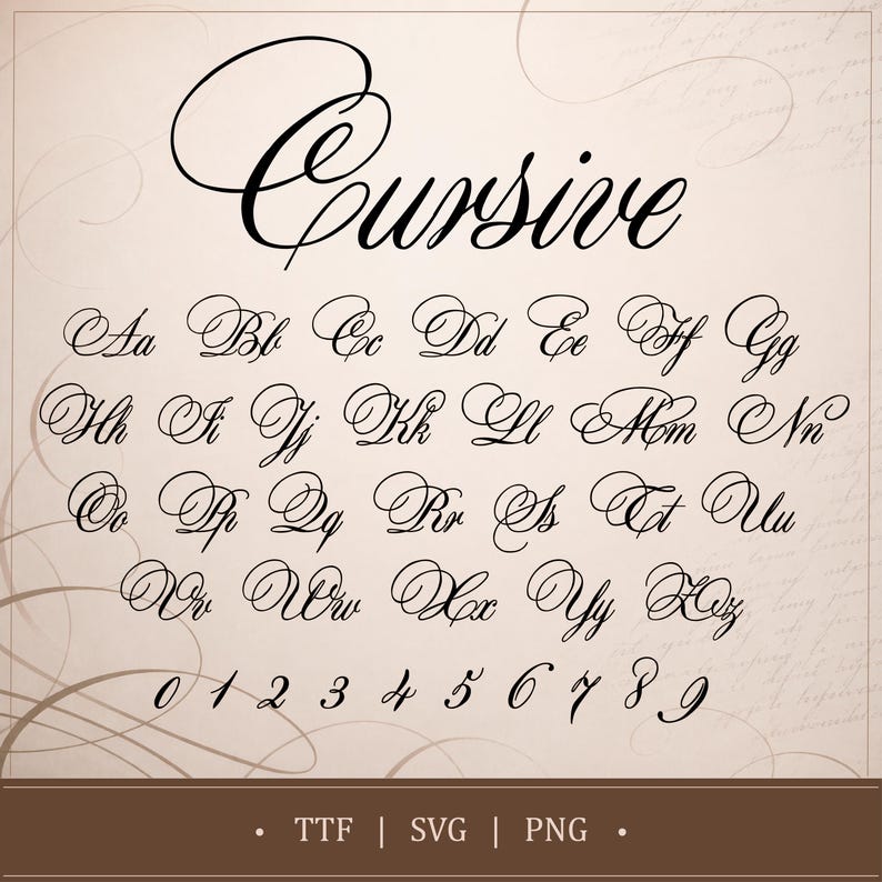 Cursive Font Calligraphy Font Elegant Font Script Font Wedding Font ...
