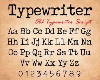 Typewriter Font Typing Font Typing Style Font Typewriter Font Svg Ttf Files American Typewriter Font Vintage Typewriter Font Digital Fint