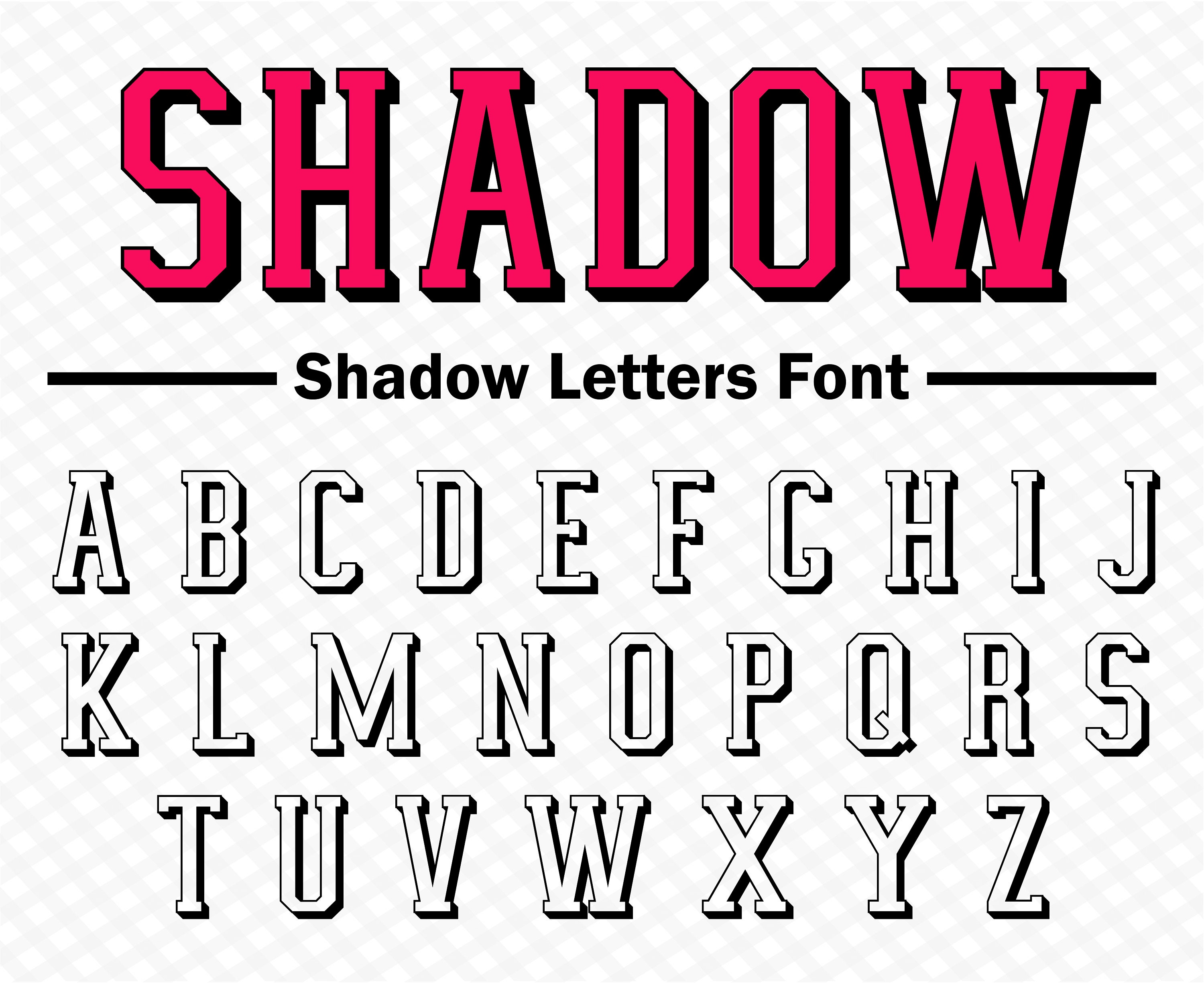 Angled Block Shadow Letters SVG Vector Monogram Alphabet SVG -  Finland