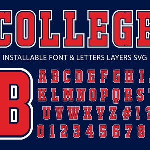 College Schrift Varsity Schrift Sport Schriftart Fußball Schrift Baseball Schrift Fußball Schriftart Schule Schriftart Varsity Schriftart Buchstaben Svg Layred Cricut Varsity Font