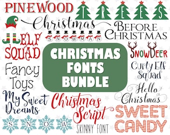 Bundle Christmas Fonts TTF SVG PNG Christmas Fonts For Cricut Christmas Script Christmas Font Monogram Candy Font Reindeer Font Santa Font