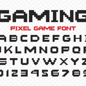 Police de jeu Pixel Police Gamer Police Pixel Art Police Pixel Text Police Game Pixel Font Pixel Font Svg TTF Fichiers Game Font Fot Cricut Pixel Game Font