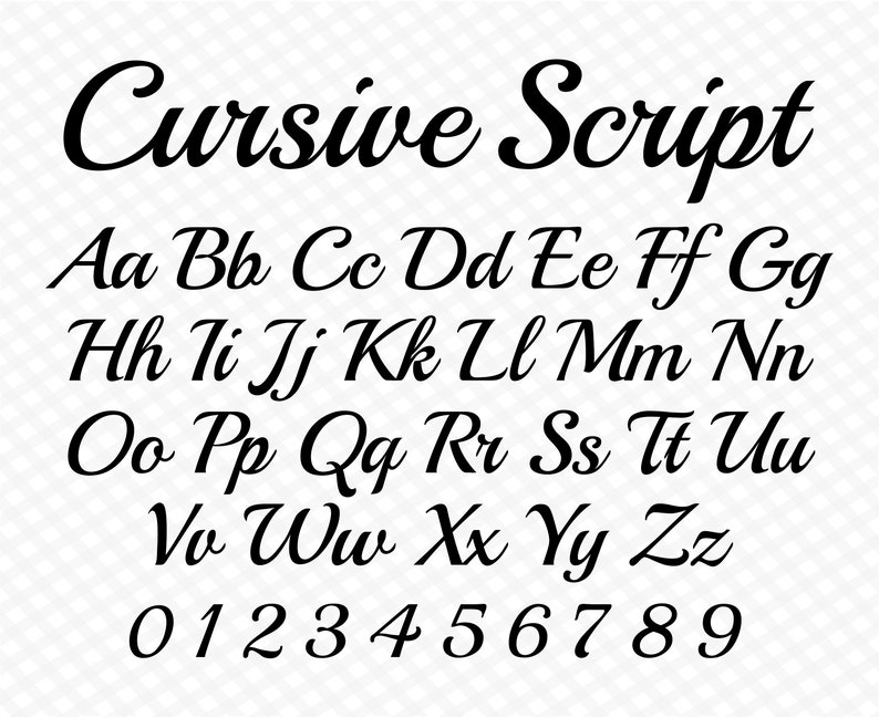 Math Title Cursive Cursive Font Ttf Svg Wedding Font Samantha Cursive Font for Cricut ...