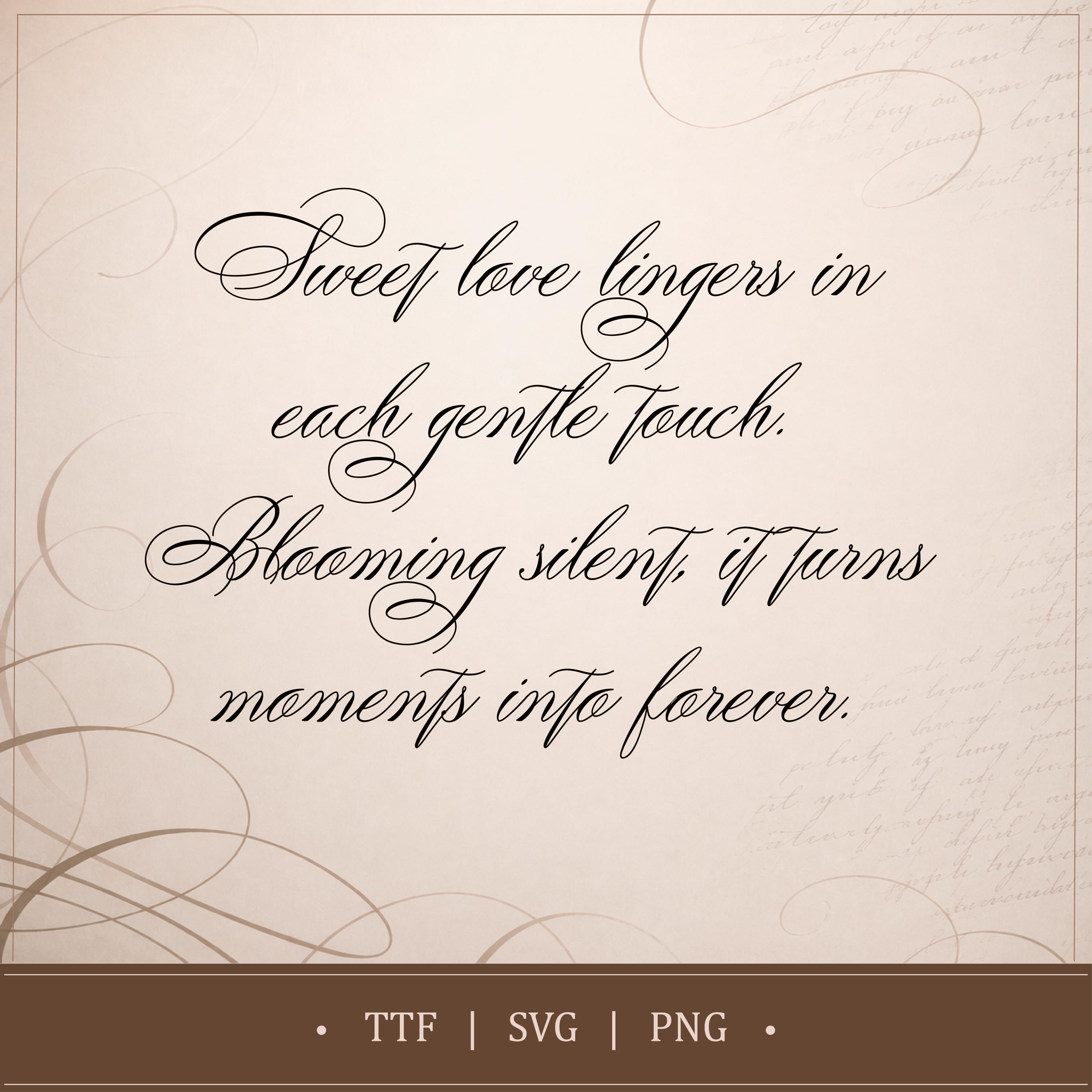Cursive Swirl Font Calligraphy Font Elegant Font Script Font Wedding ...