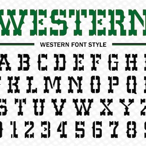 Western Font Cowboy Font Western Monogram Whiskey Font Old West Font Western Font TTF SVG Files For Cricut Wild West Font Digital Fonts