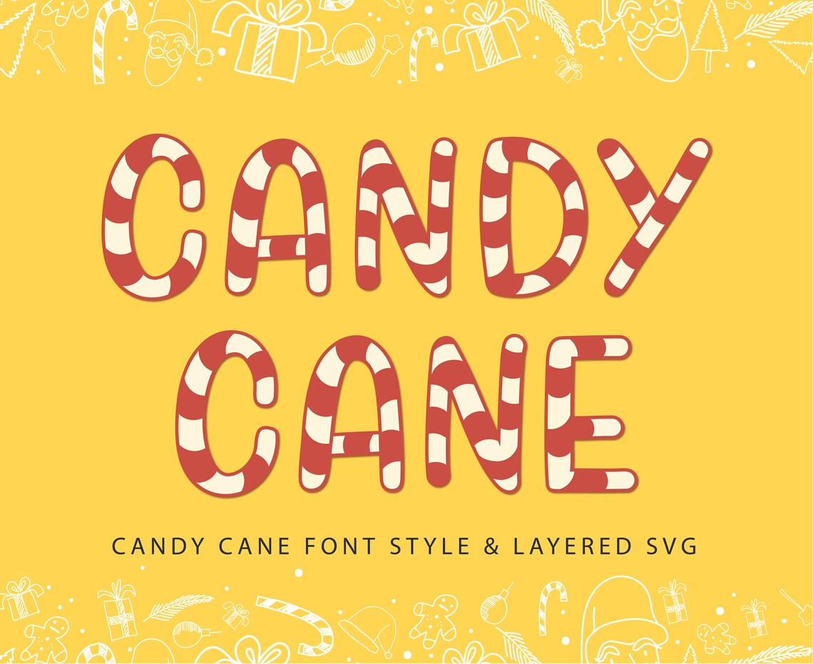 Candy Font Candyland Font Candy Cane Font Candy Script Font Christmas ...