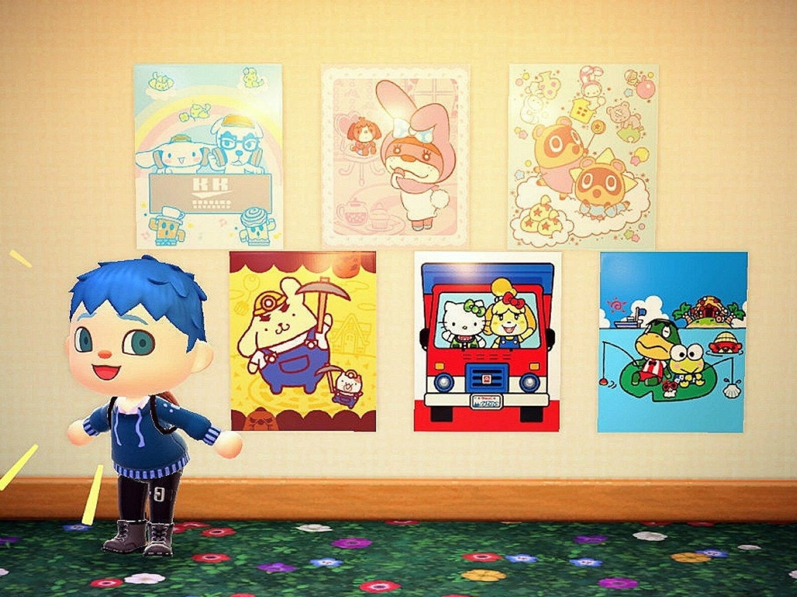 ACNH Exclusive Sanrio Posters Animal Crossing New Horizon Etsy
