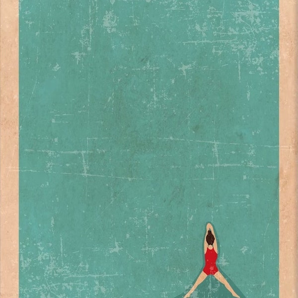 Open Water (Rot) Poster, Wenn Sie Zweifel haben, gehen Sie zum Wasser und schwimmen Sie Poster, Vintage Poster