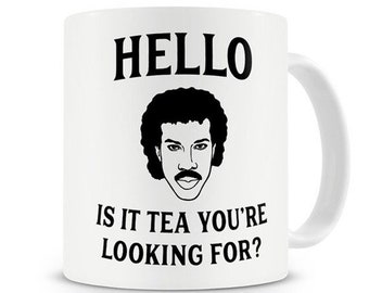 Bonjour est-ce du thé Vous cherchez une tasse drôle Lionel Richie inspiré Mug Tea lover Cadeau