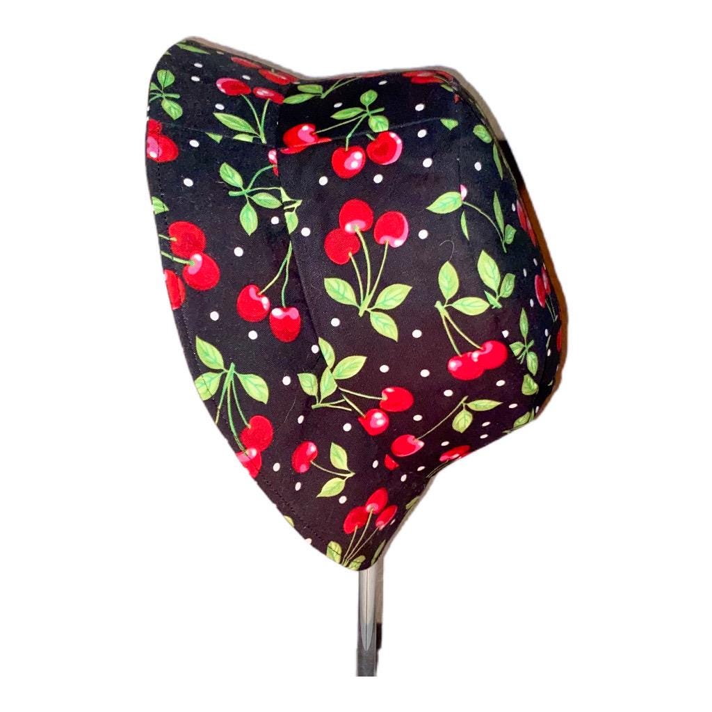 チェリー柄 バケットハット M/L タンメルロット 水玉模様とチェリー柄