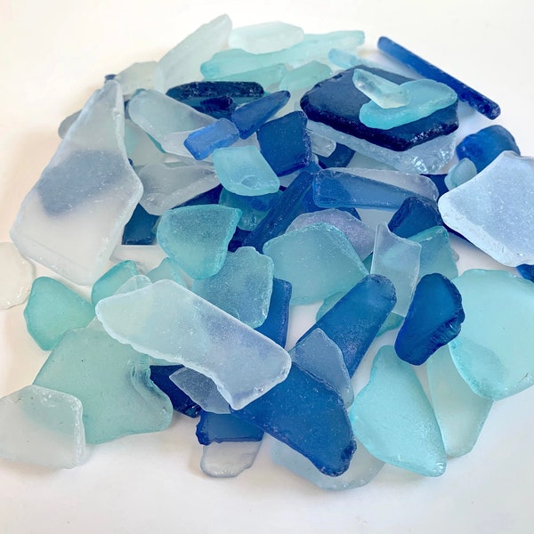 Sea Glass Ocean Beach Mix Bulk White Clear Aqua Turquoise Blue Tumbled Glass