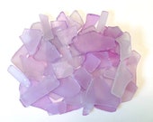 Sea Glass Ocean Beach Mix Lilac Lavender Purple Bulk Tumbled Glass