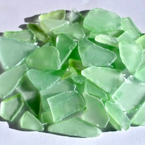 Sea Glass Ocean Beach Mix Light Sage Mint Green Bulk Tumbled Glass