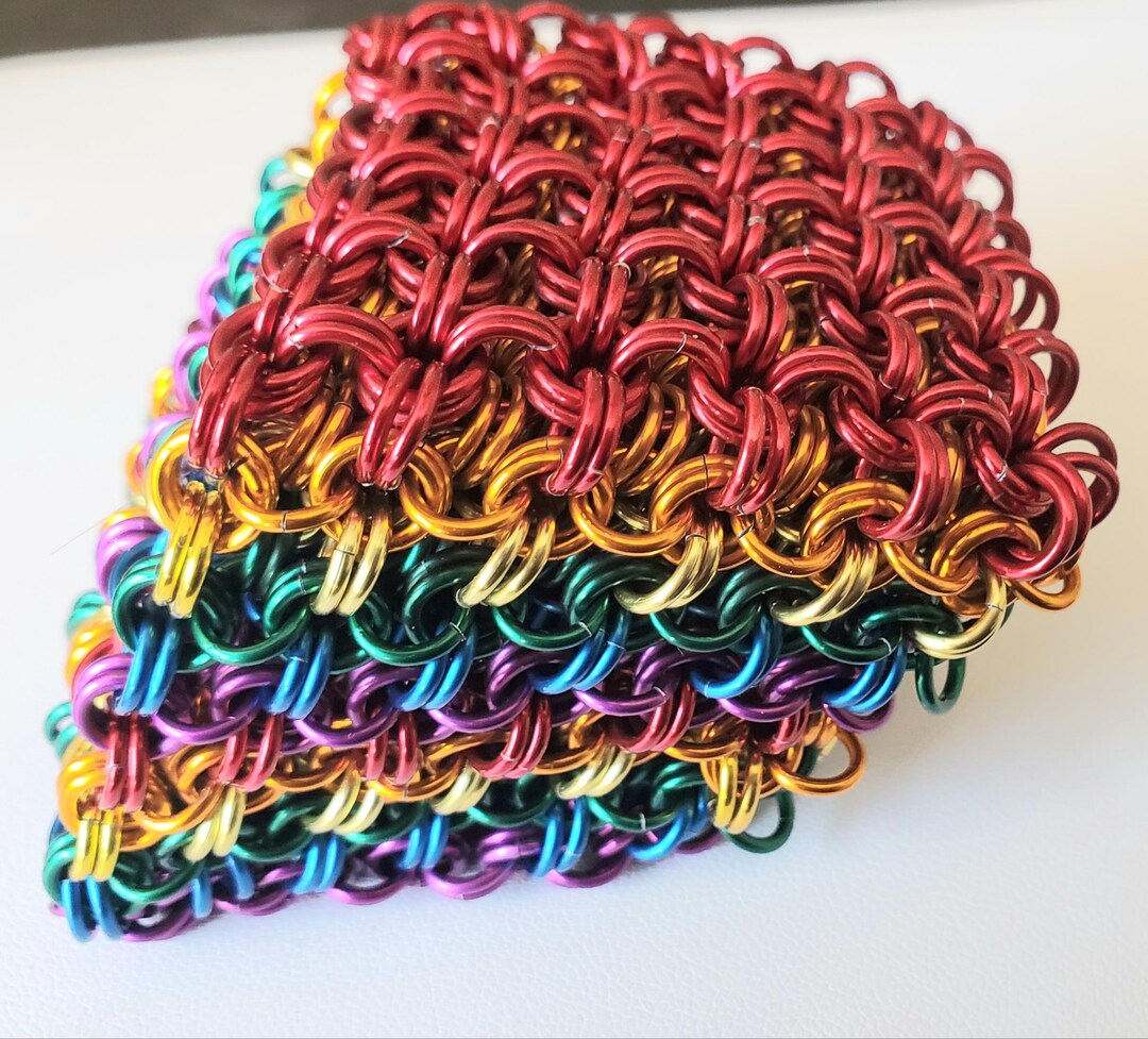Rainbow Chainmail Jelly Cube - Etsy