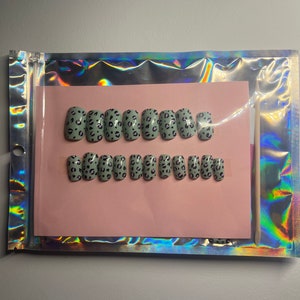 Handpainted Leopard Press On Nails