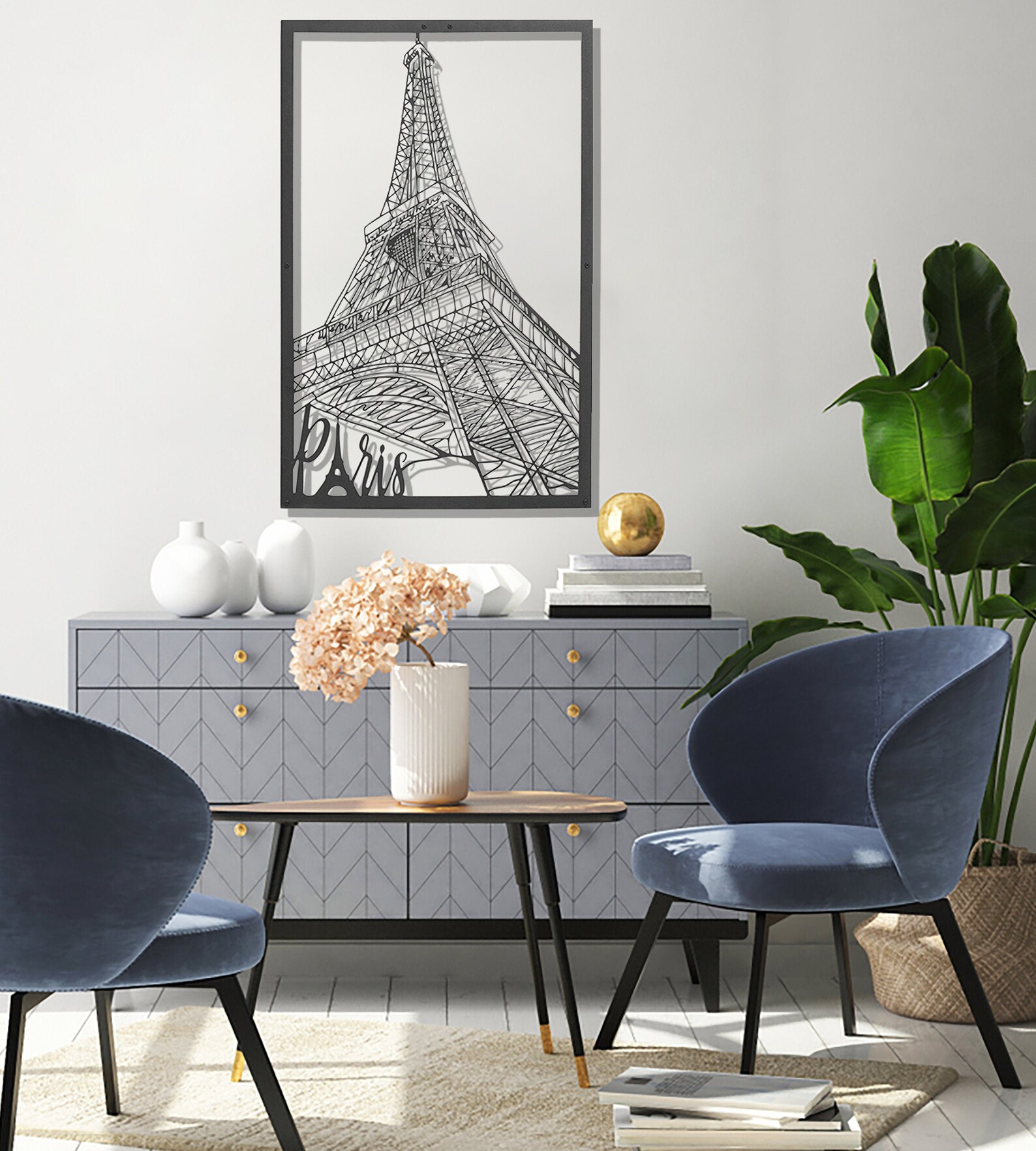 Eiffel Tower in Paris Metal Wall Art Metal Wall Decor Metal Etsy