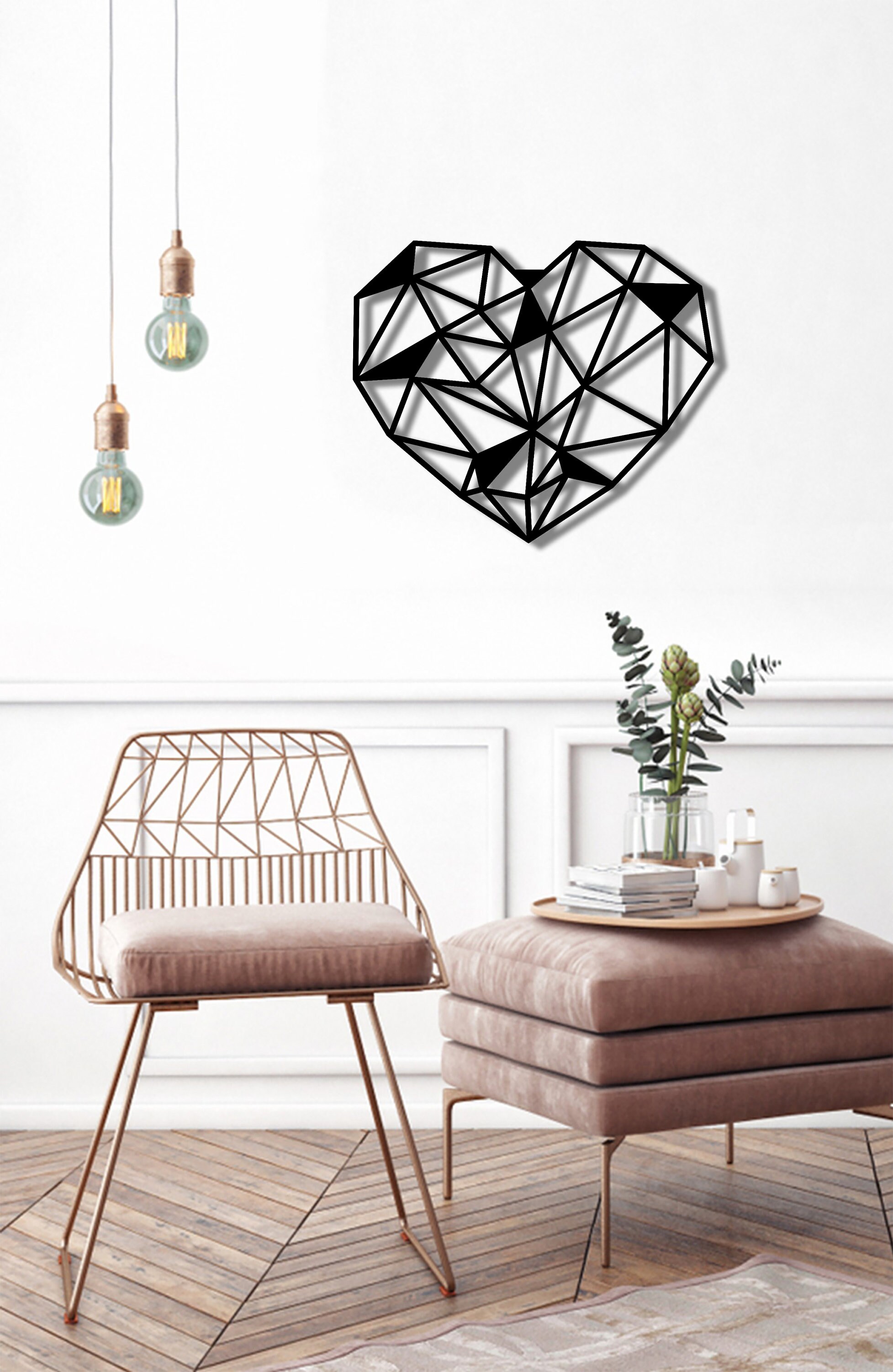 Metal Heart Metal Wall Decor Metal Wall Art Metal Sign Modern Etsy