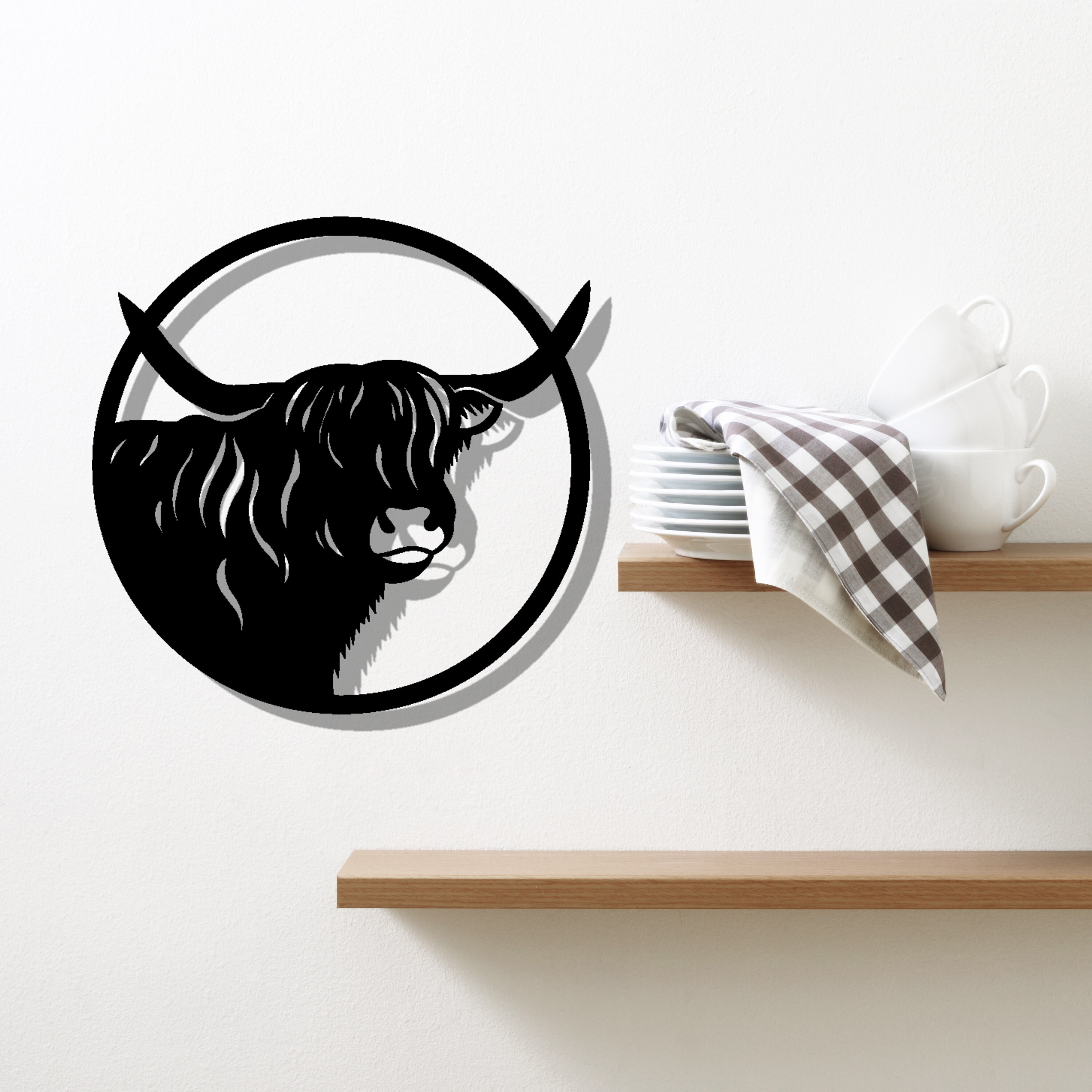 COW wall art Metal Wall Decor Scottish Highland Cow Metal Wall Etsy