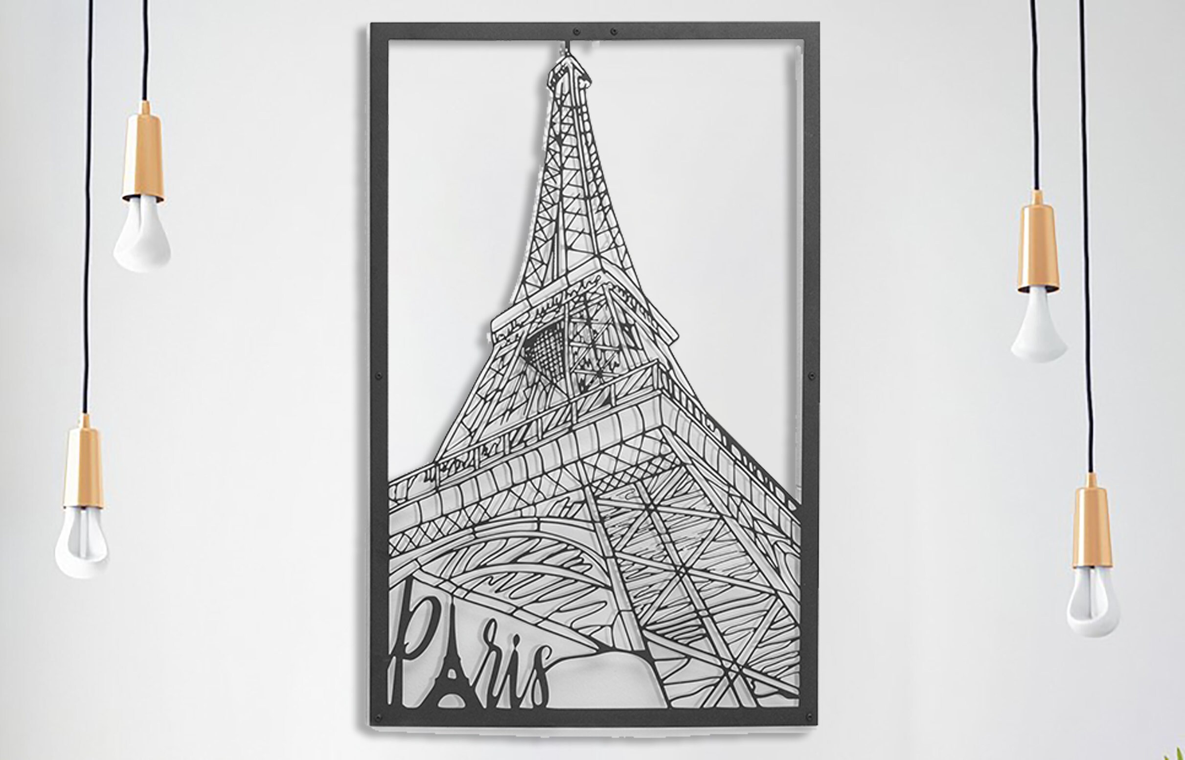 Eiffel Tower in Paris Metal Wall Art Metal Wall Decor Metal Etsy