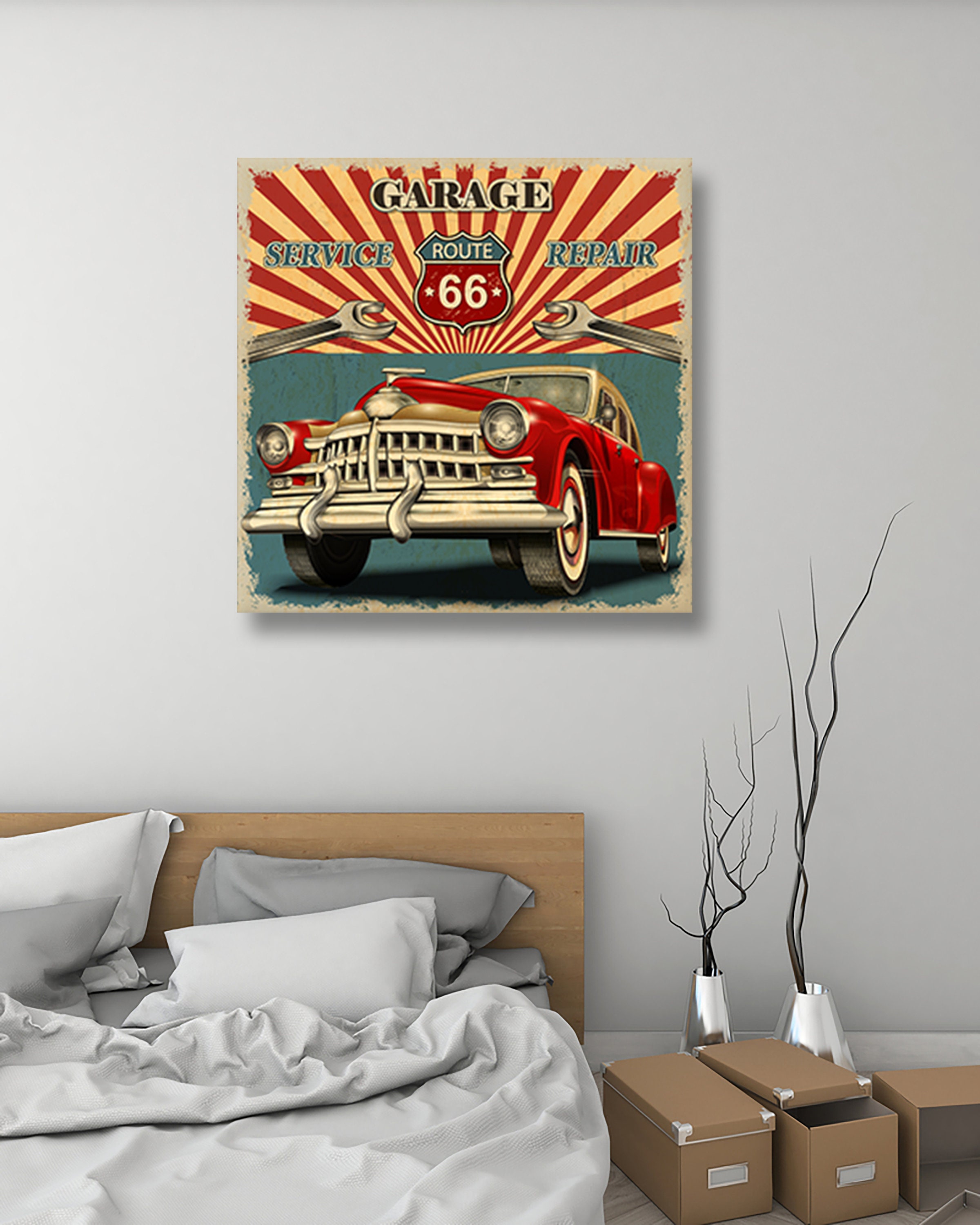 Vintage Garage Retro Printable Poster Canvas Stylish Coolest Etsy