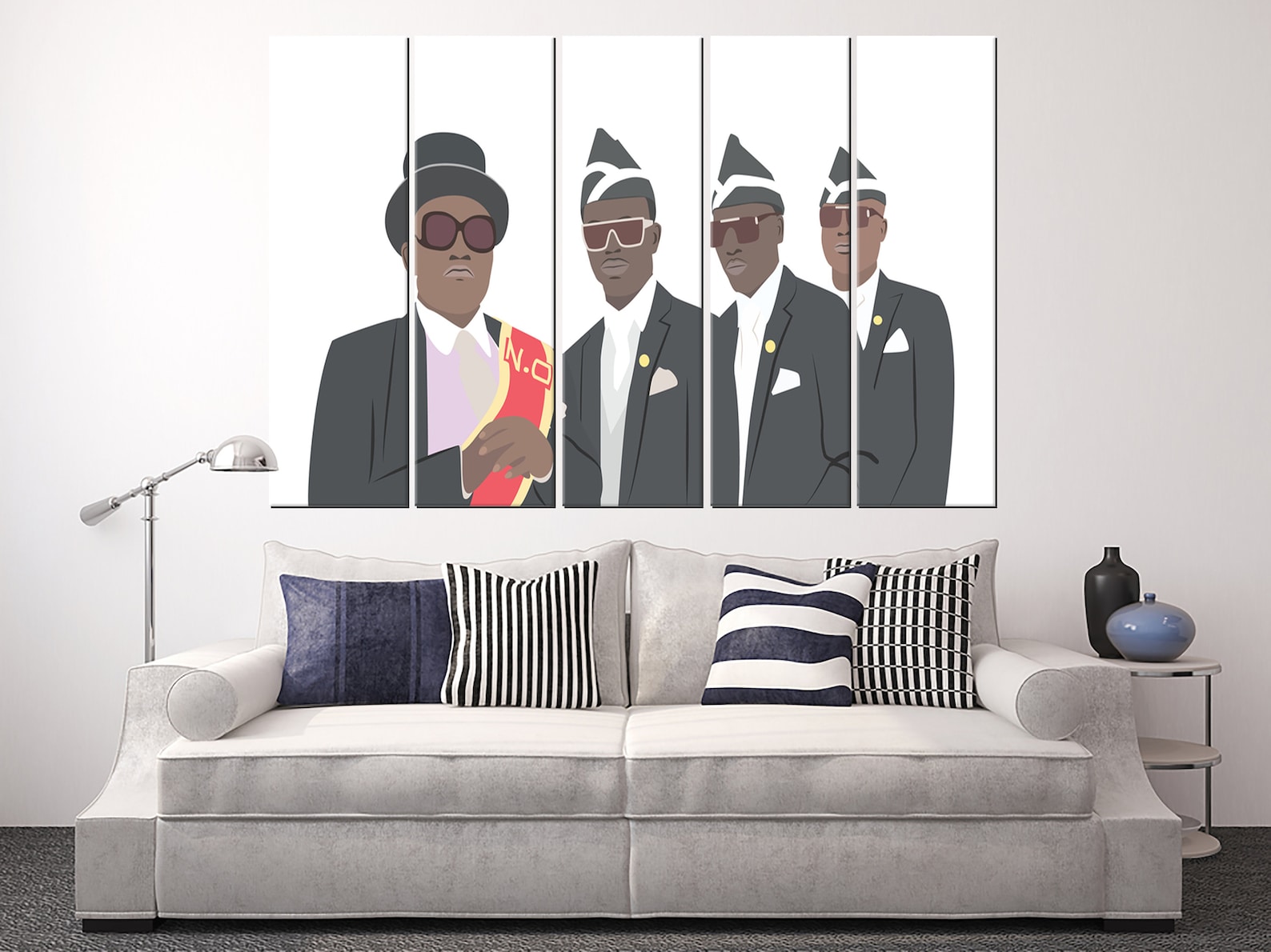 GHANA Canvas Illustration of Ghana Dancing Canvas Decor Etsy