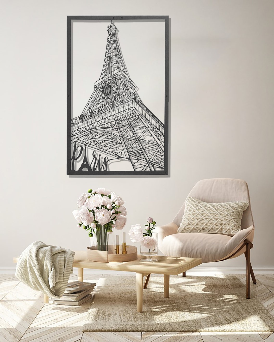 Eiffel Tower in Paris Metal Wall Art Metal Wall Decor Metal Etsy