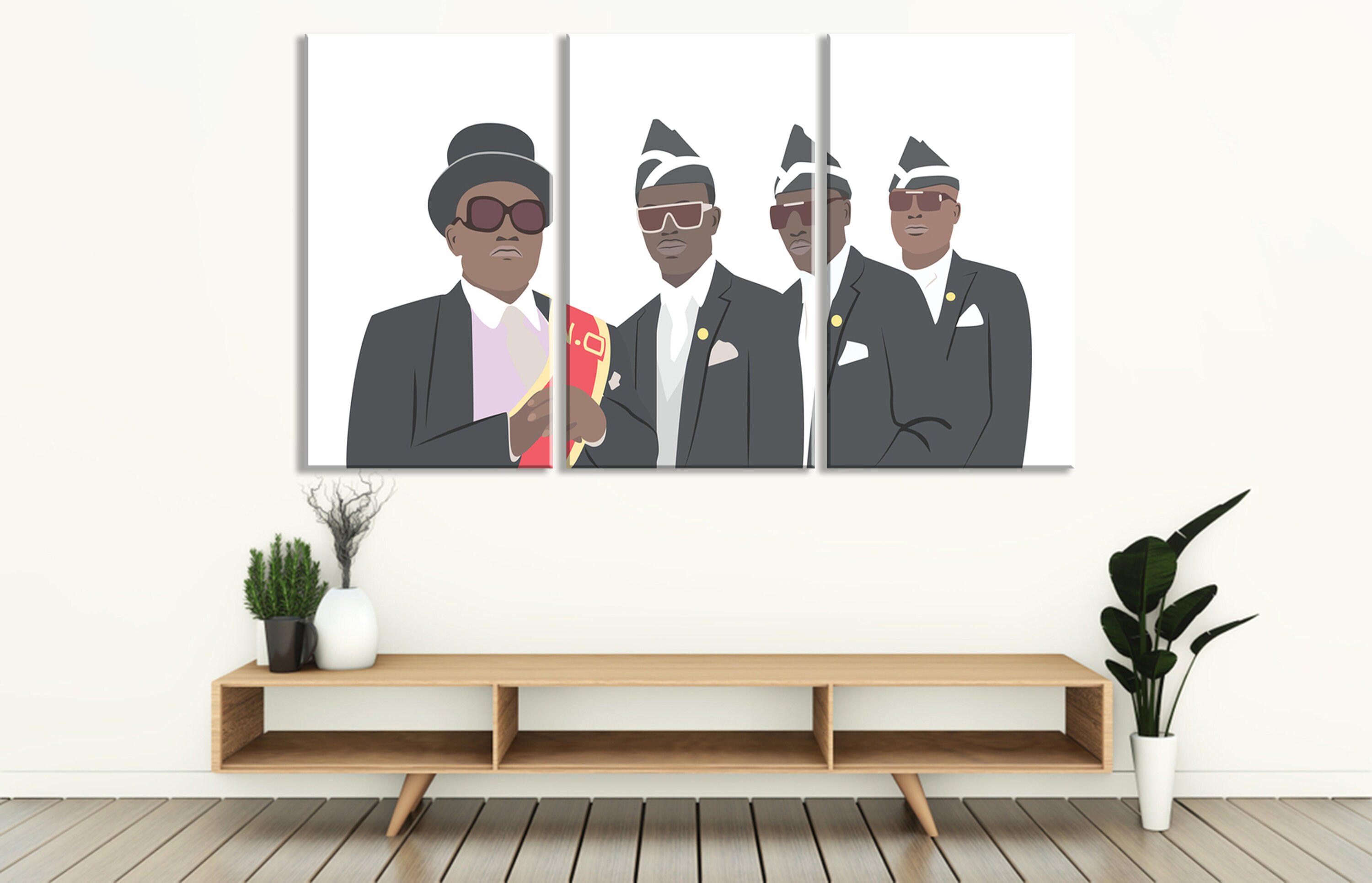 GHANA Canvas Illustration of Ghana Dancing Canvas Decor Etsy