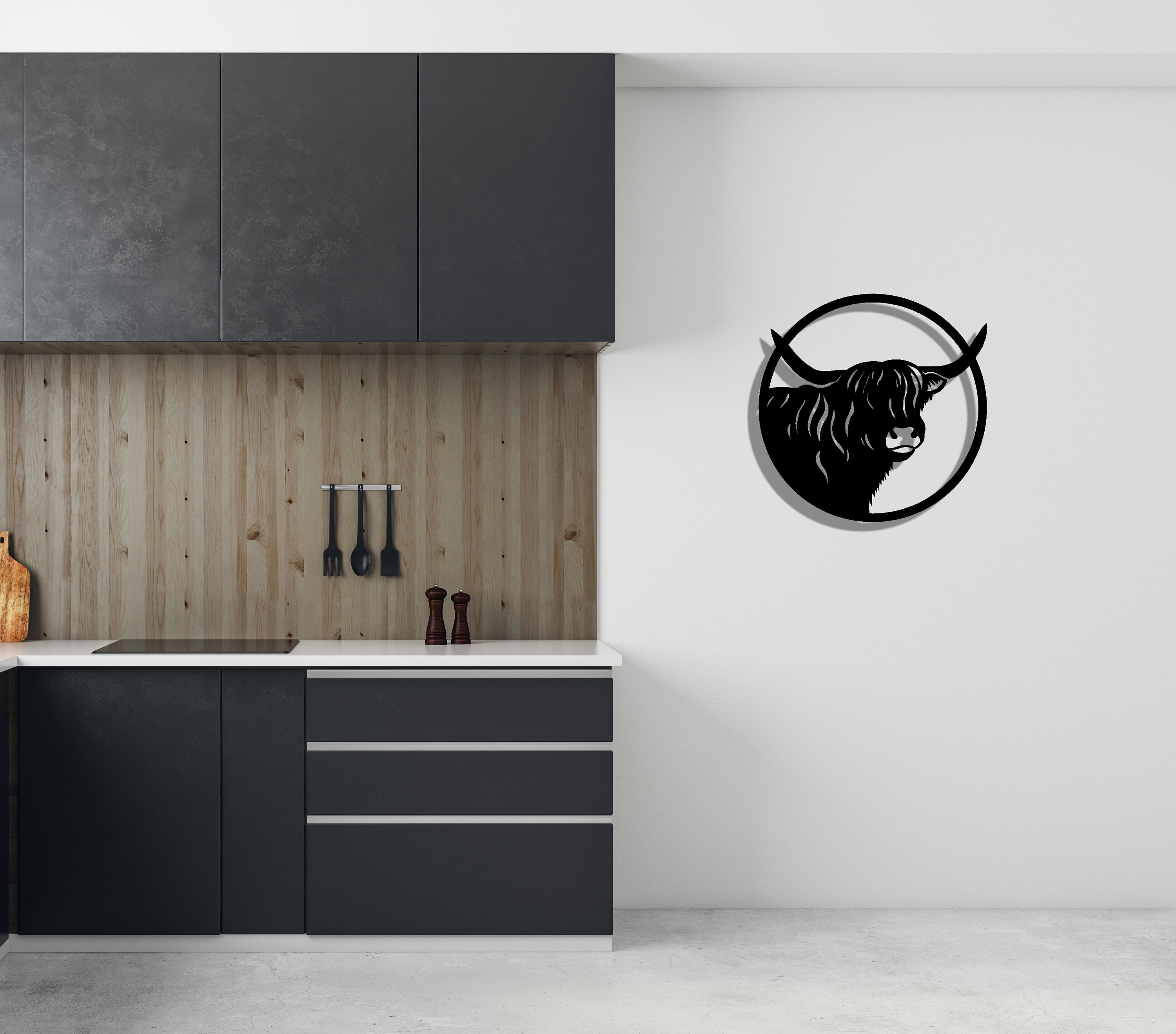 COW wall art Metal Wall Decor Scottish Highland Cow Metal Wall Etsy