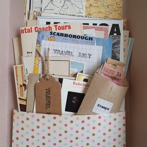 Travellers Pack Scrapbook Kit, Junk Journal Kit, Travel Journal