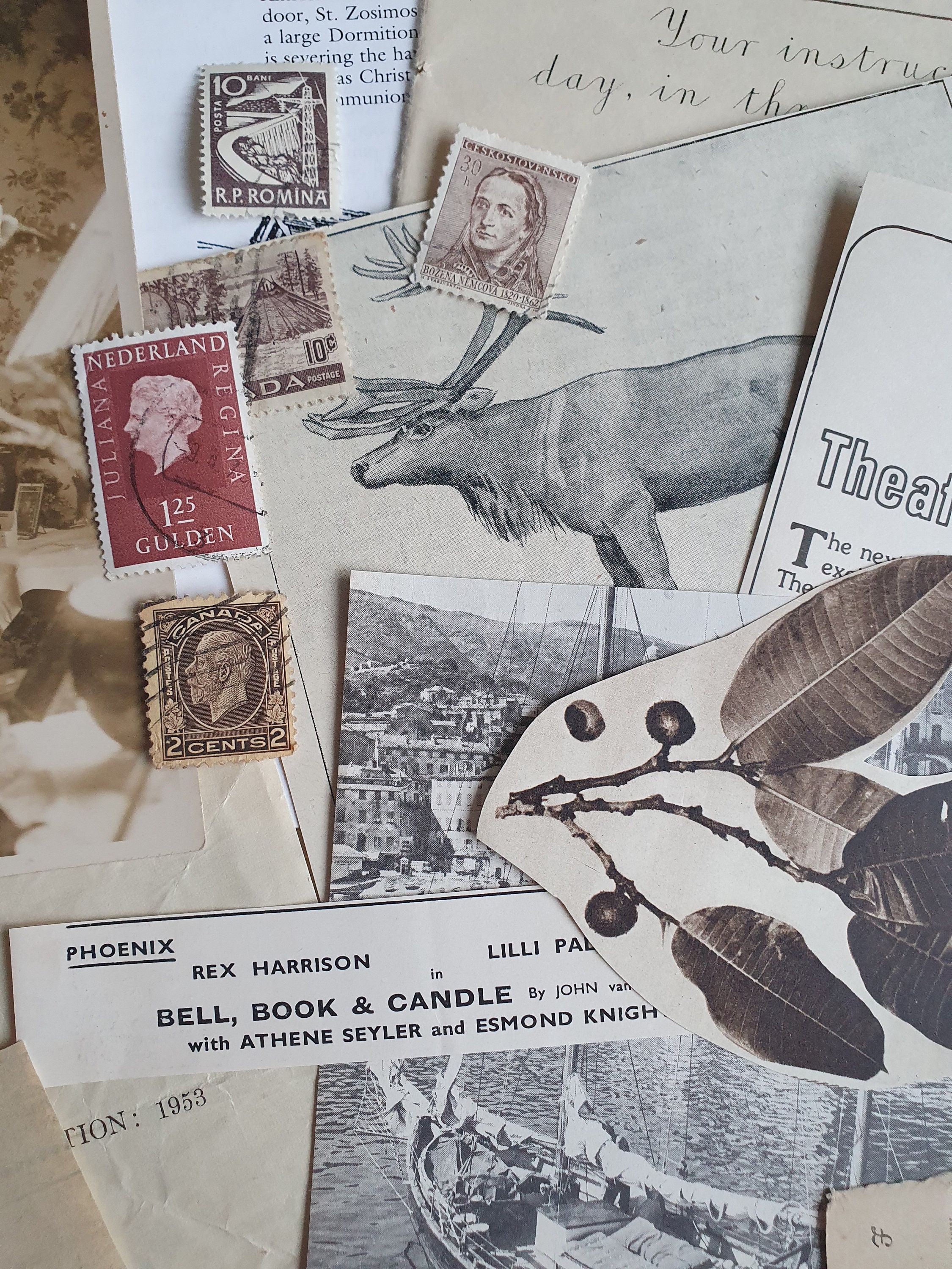 Sepia/neutral Toned Vintage Paper Ephemera Pack | Original 1890 ...