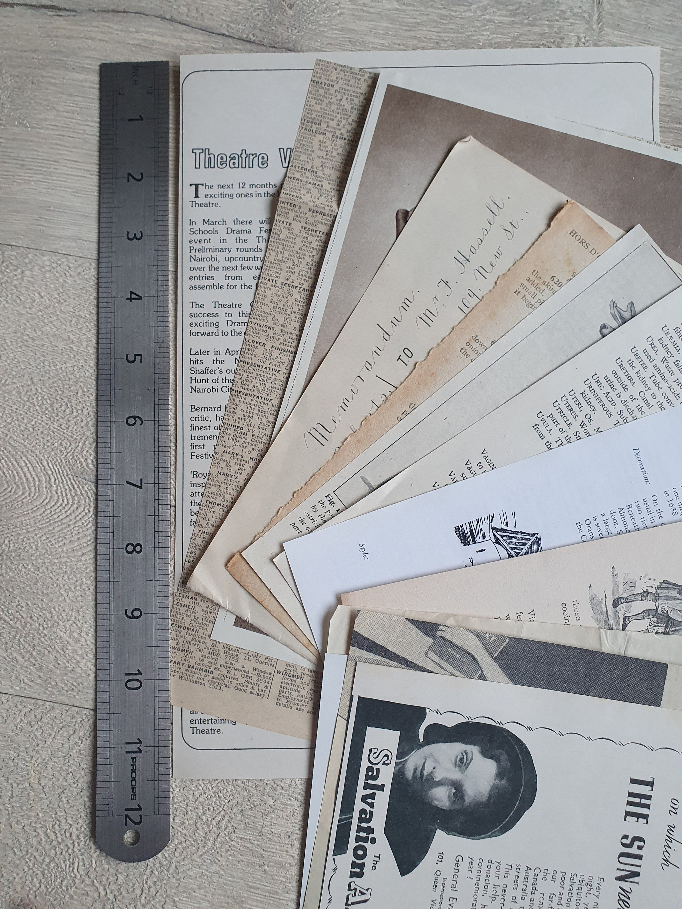 Sepia/neutral Toned Vintage Paper Ephemera Pack | Original 1890 ...