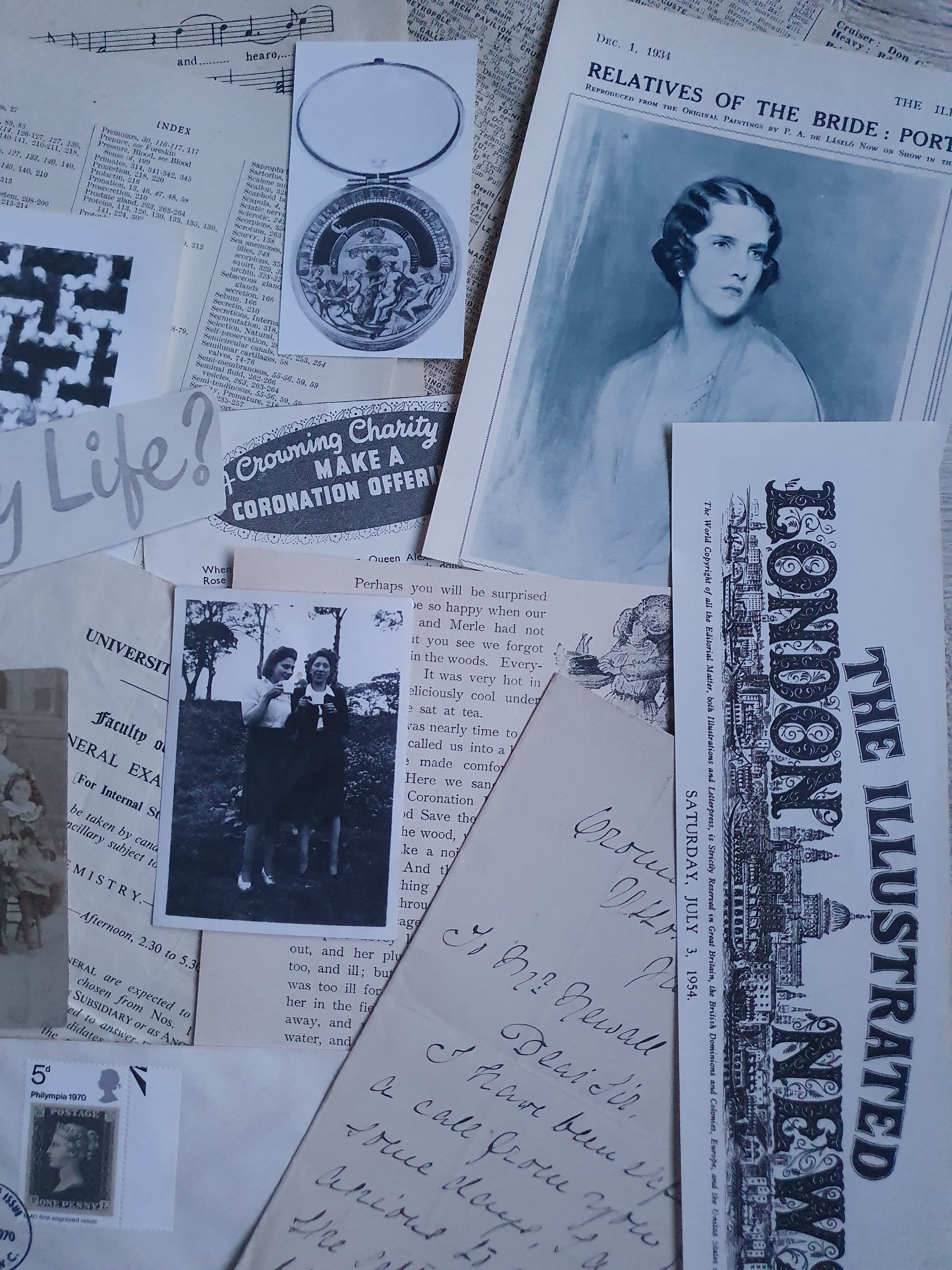 Sepia/neutral Toned Vintage Paper Ephemera Pack | Original 1890 ...
