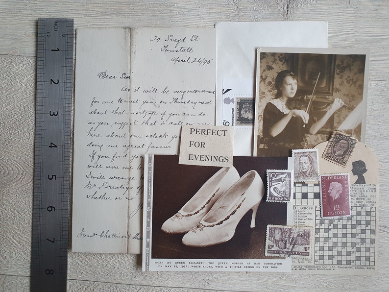 Sepia/neutral Toned Vintage Paper Ephemera Pack | Original 1890 ...