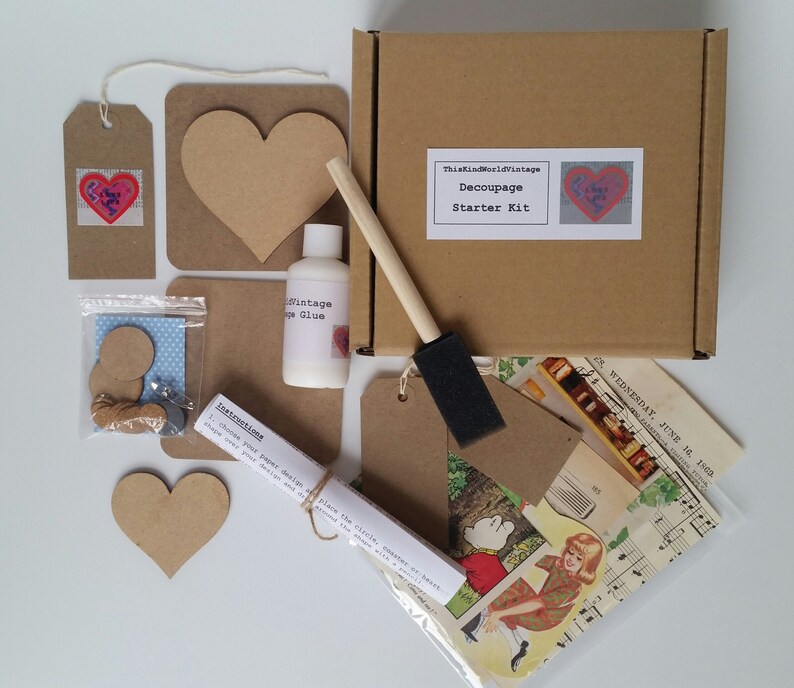 GIFT ME Decoupage Kit Beginners Starter Pack. Make Unique Etsy