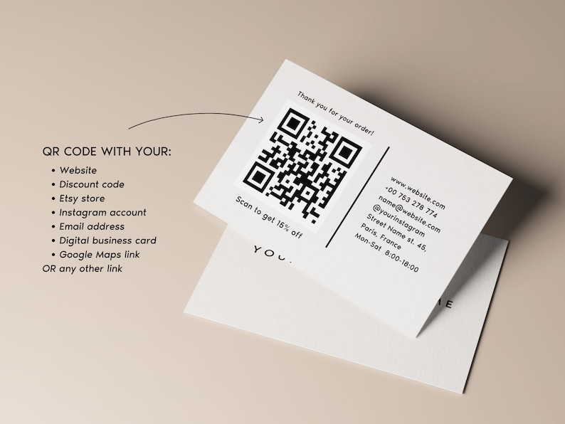 100-1000 Business Cards With QR Code Printed Business Cards - Etsy
