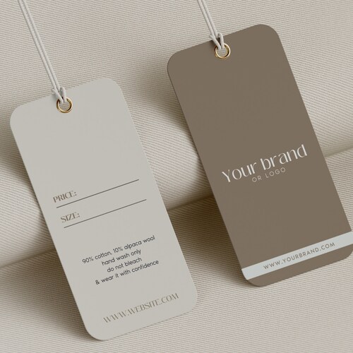 Printable Clothing Hang Tag Template Editable Clothing Tags Etsy