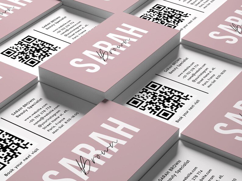 1001000 Business Cards With QR Code Printed Business Cards Etsy