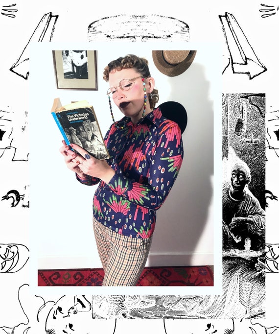 70s Psychedelic Cigarette Shirt