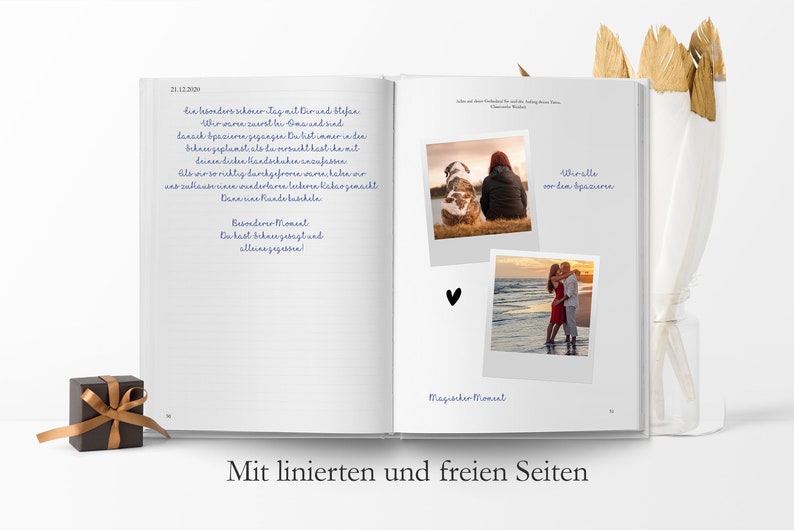 Familientagebuch Familienchronik Personalisiertes Geschenkbuch mit dem Namen der Familie und Familienmitglieder in Gold & Schwarz A4 image 3