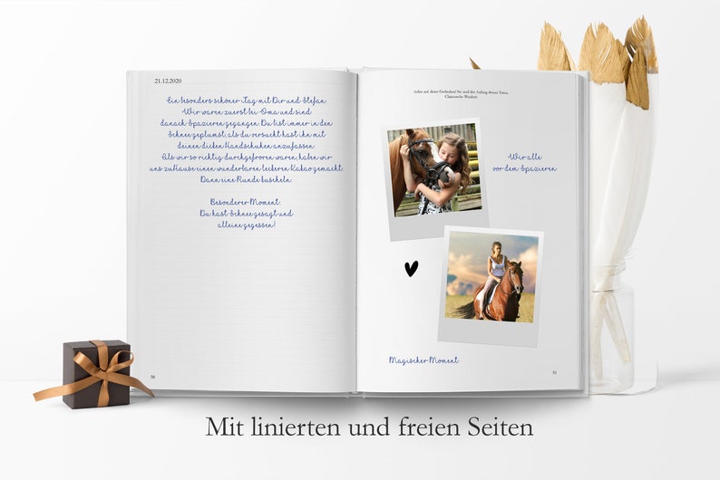 Familientagebuch Familienchronik Personalisiertes Geschenkbuch mit dem Namen der Familie und Familienmitglieder in Gold & Schwarz A4 image 4