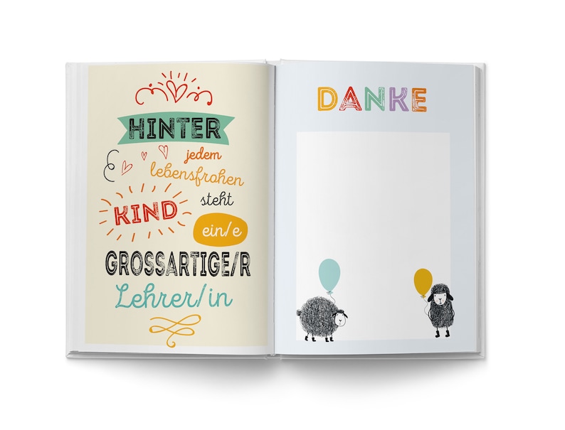 Abschiedsbuch mit Namen für Lehrer oder Lehrerin Schule / Grundschule Platz für 34 Kinder Abschiedsgeschenk & Erinnerungsalbum A4 image 10