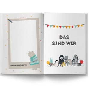 Abschiedsbuch mit Namen für Lehrer oder Lehrerin Schule / Grundschule Platz für 34 Kinder Abschiedsgeschenk & Erinnerungsalbum A4 Bild 8