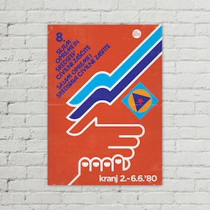 Sajam Civilne Zastite Kranj 1980, Vintage Yugoslavia Poster
