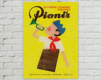 PIONIR Vintage Yugoslavia Poster 50x70cm