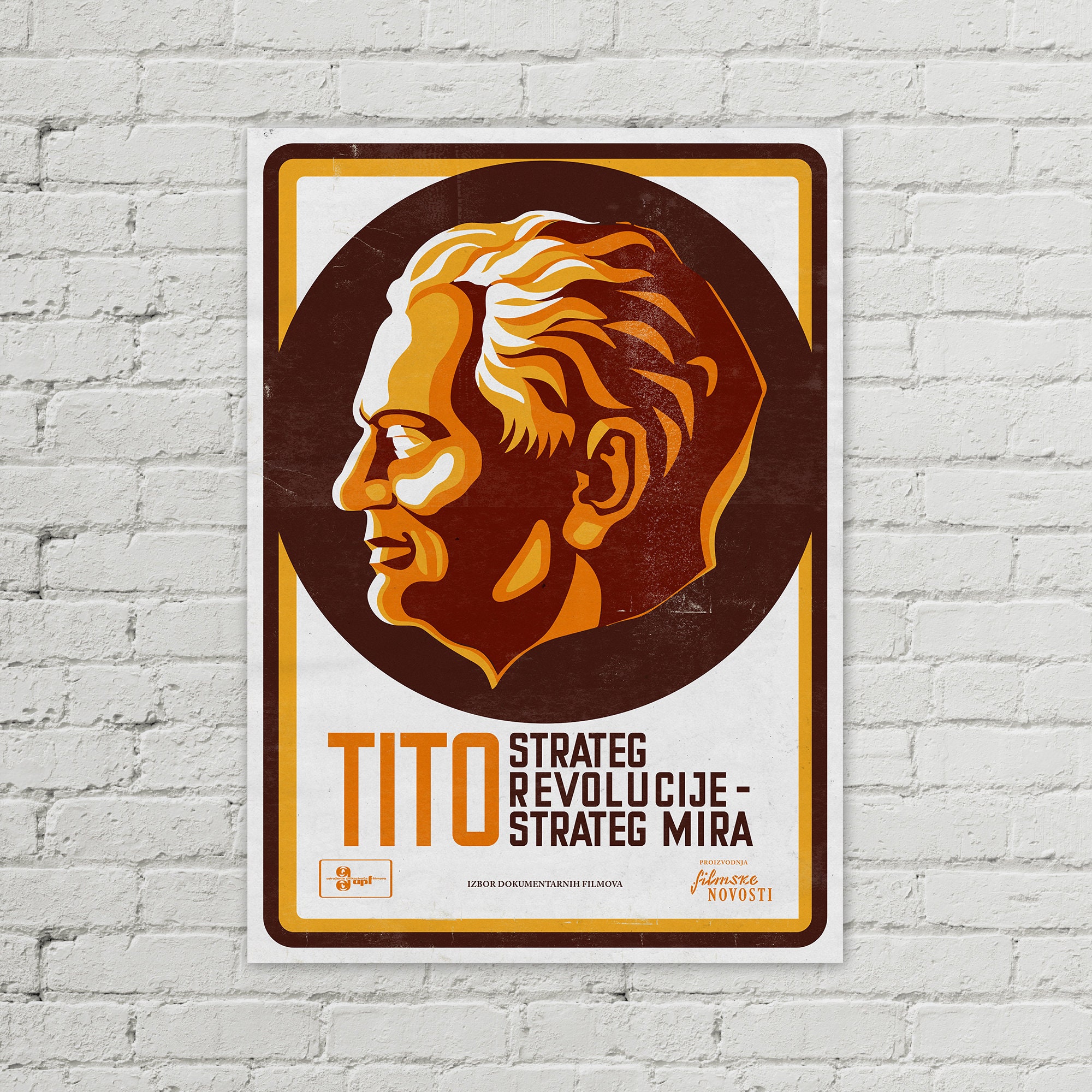 Tito - Strateg Revolucije Vintage Yugoslavia Poster 50x70cm