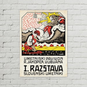 Razstava Jakopic - 1930s Vintage Yugoslavia Poster